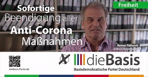 Dr. Reiner Füllmich, Kanzlerkandidat für dieBasis 1. Sofort sämtliche Anti-Corona-Maßnahmen beenden. 2. Eine öffentliche, wissenschaftliche Diskussion. 3. Eine Abrechnung mit all denjenigen, die das was wir hier durchstehen müssen, zu verantworten haben. Wir sind die einzige Partei, die das Geschehene aufarbeiten kann. 🟩🟩🟦🟦🟥🟥🟧🟧 #btw21 #bundestagswahl #kanzlerkandidat #diebasispartei #diebasis #justiz #spahn #merkel #wieler #drosten #who #machtbegrenzung #freiheit #achtsamkeit #schwarmint
