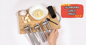 Watch Garlic Press Garlic Mincer & Crusher Stainless Steel on Amazon Live