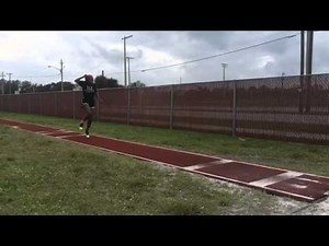 Highschool girl triple jump practice (slow motion)