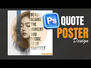 Quotes Poster DESIGN idea in Photoshop | Photoshop Tutorial