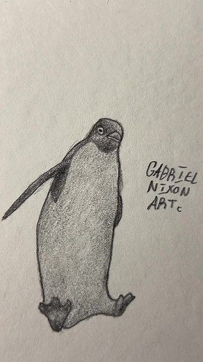 Cute Penguin Sketch Drawing Techniques