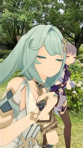 【紫陽花 無罪 4/4】梅雨の曇り空でも明るくなるような美少女たち 原神のファルザンたち美少女軍団が「美少女無罪♡パイレーツ」【原神 AR ダンス】