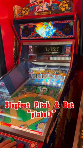 Hitting the Heckler on William’s Slugfest! Do you consider this game a pinball? Why or why not? I have seen others debate this on forums for years. #Rochesterny #reels #retrogaming #arcadegaming #pinball | Arcade 80s