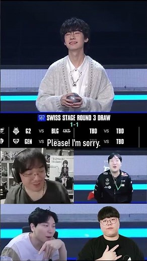 KR Streamers Crashing Out To T1 Drawing Gen.G in Swiss Stage 1-1 Bracket #worlds2025