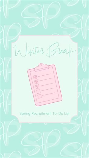 Exclusive Sorority Rush Coach on Instagram: "Winter Break Tips for Spring Rush ❄️🤍 Simple things you can knock out now to feel confident and prepared later! #SororityRecruitment #SororityRush #GoGreek #RushPrep #Classof2030 Classof30"