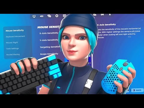 THE BEST Keyboard + Mouse Settings + DPI + Sensitivity (PC FORTNITE Chapter 6) AIMBOT SETTINGS