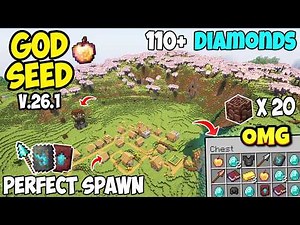 🔥Ultimate Survival (God Seed) For Minecraft 26.1 Bedrock And PE | Seed 26.1+ | Minecraft Seeds