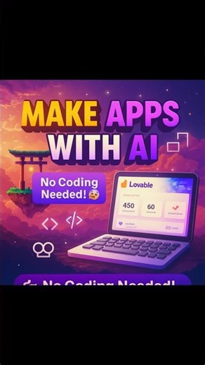 I Built a Full App with One Prompt 😳 Lovable AI is Insane! 🚀 #ai #nocode #shorts #lovable#chatgpt