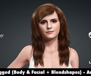 ArtStation - Emma Watson 3D model, rigged, animated + 2500 free animation tutorial | Game Assets