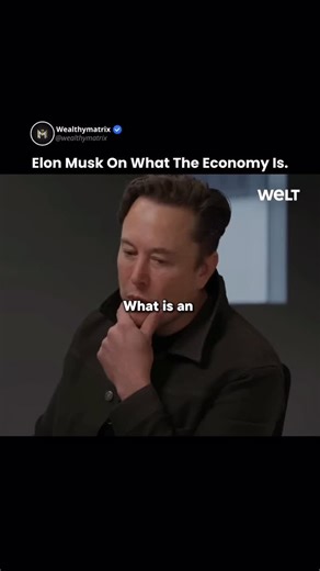 Wealth | Motivation | Business on Instagram: "Elon Musk frames the economy in simple terms: it’s just the exchange of real goods and services, and money is only the tool that makes that exchange easier With AI and robotics accelerating, especially through projects like his Optimus robot, Musk believes productivity could rise to a level where scarcity fades and most human labor becomes optional. If that happens, economic growth and wealth creation are redefined entirely, driven not by manpower bu