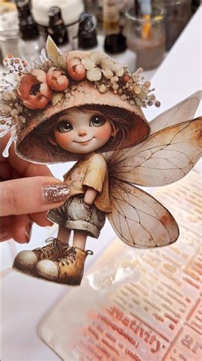 Spring is here!🌻 Beautiful Fairy Art Journaling 🧚‍♀️ #shorts #scrapbooking