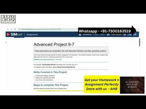 Excel 2021 In Practice Chapter 9 Advanced Project 9-7 | BSYS 2000 Fall 2025