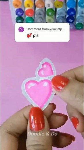 Cute Two Hearts Emoji Sticker Craft 💕
