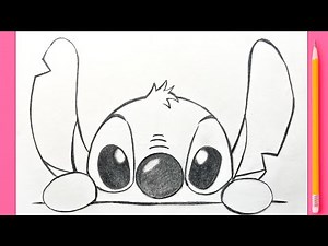 How to Draw Stitch Step by Step ✏️💙 | Easy Pencil Drawing Tutorial 🎨🐾