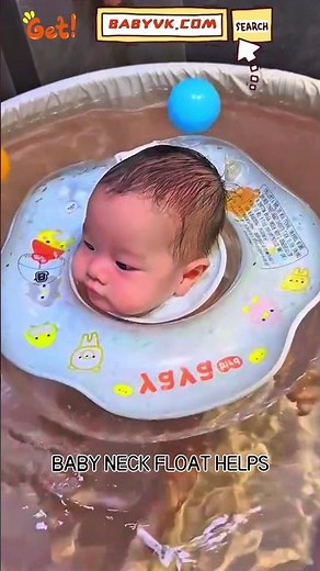 Tired Holding Baby Swimming? Baby Neck Float Helps! #CuteBaby