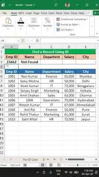 Find a Emp.. Detail From List Of Data Using By ID in #excel #exceltips #spreadsheets microexcel