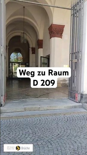 Weg zum Raum D209. LMU: Geschwister-Scholl-Platz 1
