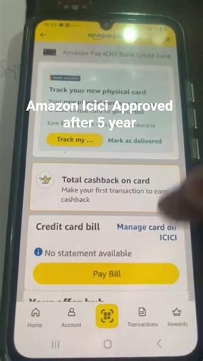 Amazon icici Approved after 5 year