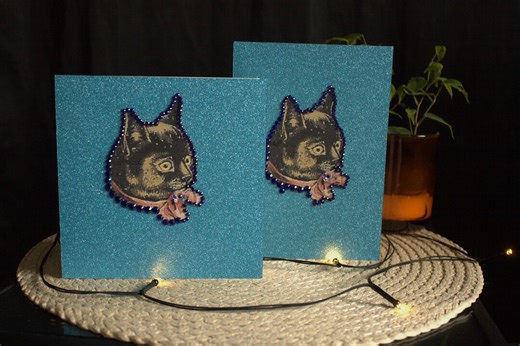 Handmade Cat Card Cute Cat Card - Etsy