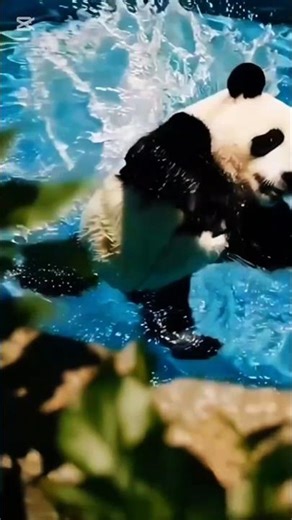 Unbelievable Panda Swims: You Won't Believe How They Glide Through Water! 🐼💦 #shorts