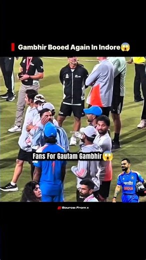 Gautam Gambhir Again Booed At Indore😱🥹#gautamgambhir #shorts #viratkohli