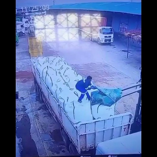 Daily Safety Fails🤯This is WHY Fall Protection Matters – Worker Falls Off Flatbed🤯 #Safetyfails