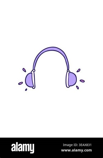 starburst effect animation of cartoon head phones Stock Video Footage - Alamy