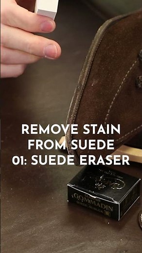 [QUICK TIP] Using Suede Eraser To Clean Suede #shorts | Kirby Allison