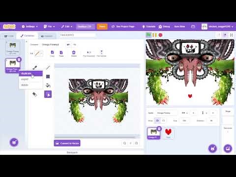 How To Create a Omega Flowey Game On Scratch! (PART ONE)