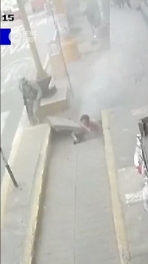 Woman Falls Into Exploding Electrical Box On Footpath In Peru | 10 News First