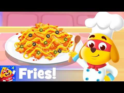 Let's Make French Fries 🍟 | 👨‍🍳 Junior Chef's Cafe | Cooking Games For Kids | Kiddopia