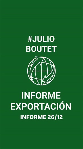 Julio Boutet on Instagram: "Informe de exportación del 26/12 @camposbajossrl @pedronoelireysrl @montaldoconsignatarios @carlosjlansersa @hkagrosrl @umc_haciendasvillaguay @el_paye_agro @jsrussoycia @casausandizaga @nestorhugofuentes @feriasrauchsa @feriasmechongueconsignatarios @sebastiansolaehijos @justoperalta.consignatario @ganaderacad @sucesoresdebrivio @andreshpicot #informe #precios #campo #vacas #exportacion mercado animales venta"