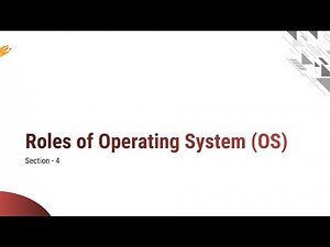 1.3 - Roles of Operating System - Introduction - OS