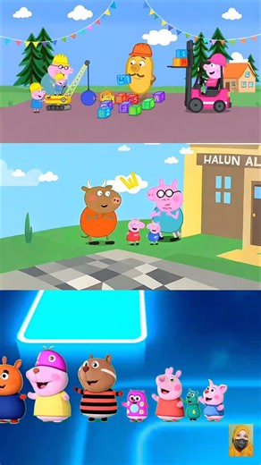 Peppa Pig Dance Transformation 👶 | EDM Cover | Tiles Hop #shorts #peppapig