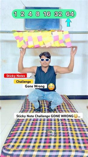 Sticky Note Challenge GONE WRONG😳… #shorts #stickynotes #ashortaday