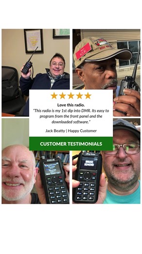 “This radio is my 1st dip into DMR. Its easy to program from the front panel and the downloaded software.” #hamradio #dmr #bridgecom #dmrradio #testimonial | BridgeCom Systems, LLC
