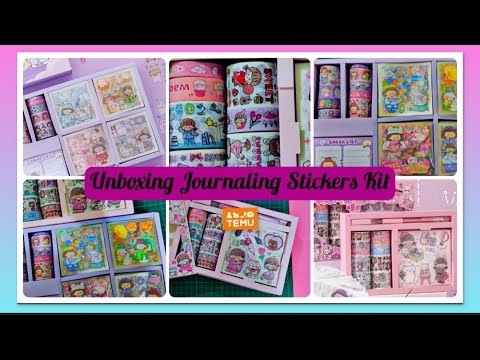 Unboxing Journaling Stickers Kit||Aesthetic Stickers Kit||Temu Haul For Journalers||‪@Anniyahanu123‬