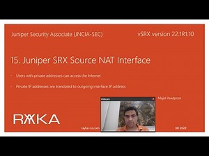15. Juniper SRX Source NAT Interface