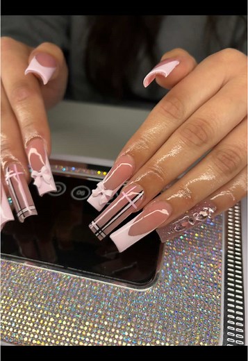 Inspiring Pink Burberry Nail Designs from San Diego