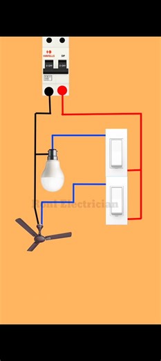 33K views · 472 reactions | Fan and Light Wiring Diagram with DP MCB and Separate Switches | #shots #electrical | Roni Electrician | Facebook