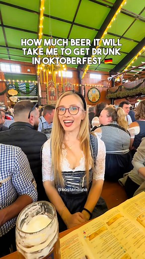 How much beer it takes one to get drunk in Oktoberfest 🇩🇪 #germany #oktoberfest | kostandiina