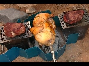 Overlanding / Roasting A Whole Chicken / Grilling Tenderloin / Firebox Stove.