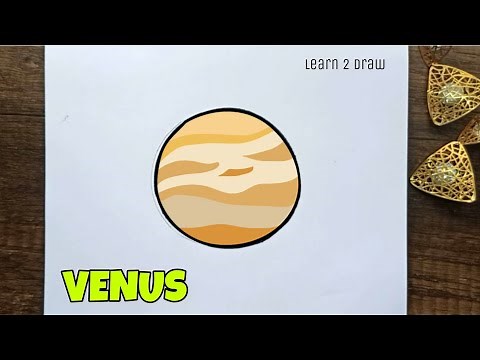 How to draw VENUS - Easy Drawing videos for all - Learn to draw Planets