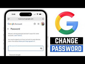 How To Change Google Password - Google Tutorial