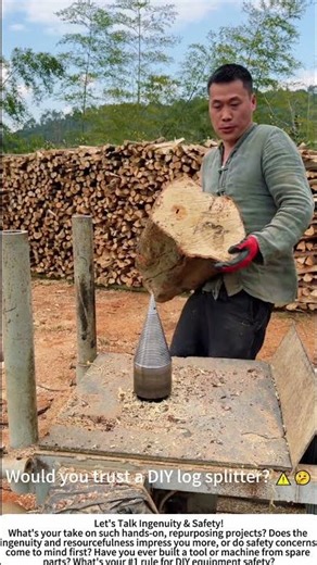 Homemade Power: DIY Log Splitter from a Reclaimed Motor 🛠️