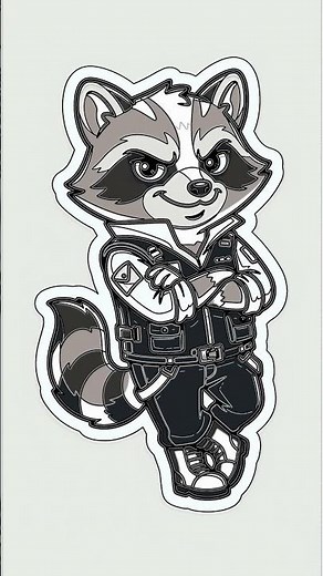How to Draw a Cool Cartoon Raccoon - Easy Steps!