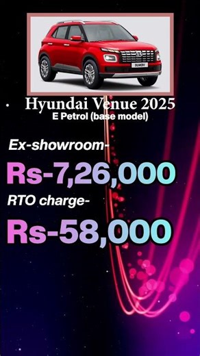Hyundai Venue E Petrol – अब कीमत हुई और कम! New On-Road Price After GST 2.0 💥