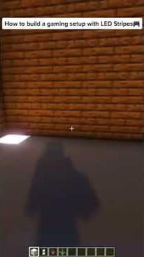 Minecraft: How to build a Gaming Setup with LED | #shorts