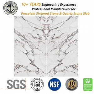 [Hot Item] Engineered Calacatta Silky Finish Bookmatch Porcelain Slab for Background Wall Sintered Stone