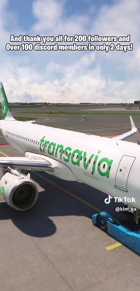 Welcome @Transavia Virtual to KLM virtual!!! #aviation #msfs2020#xbox#viral#fyp #virtual #airline #pc #trending #education #popular #capcut